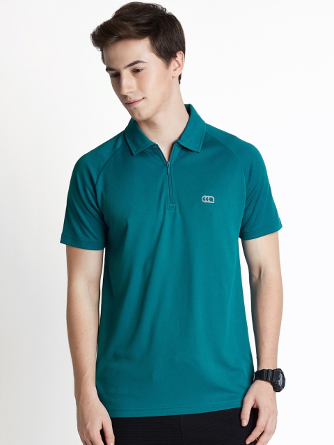 

Ajile by Pantaloons Men Teal Blue Solid Polo Collar T-shirt