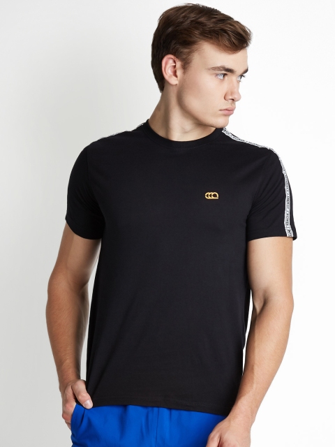 

Ajile by Pantaloons Men Black Solid Round Neck T-shirt