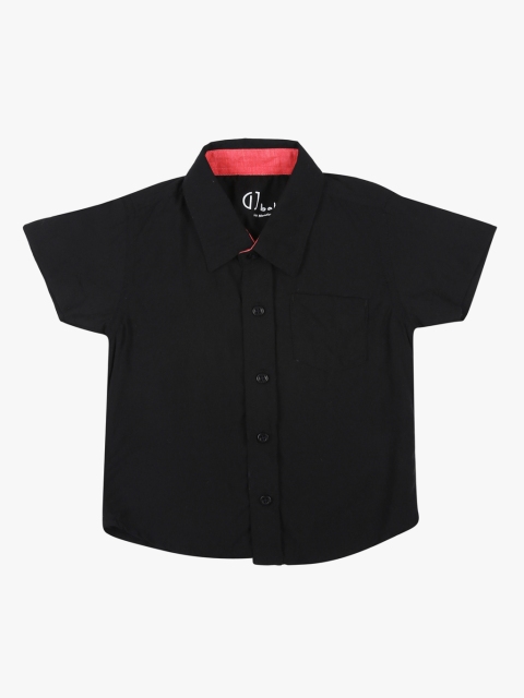 

Gini and Jony Boys Black & Red Solid Shirt with Shorts