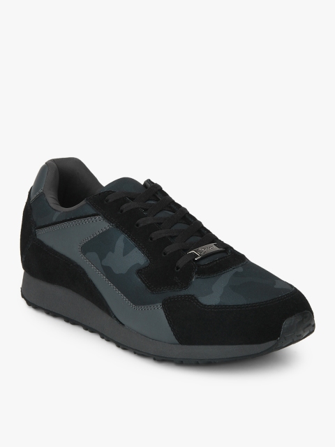 

Pepsi Men Grey & Black Camouflage Sneakers