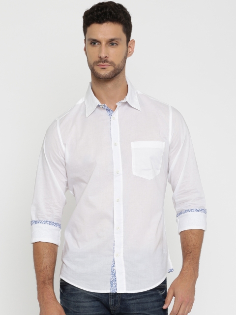 

United Colors of Benetton Men White Casual Shirt