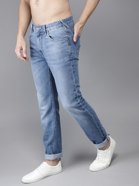 

HERE&NOW Men Blue Slim Fit Mid-Rise Clean Look Jeans