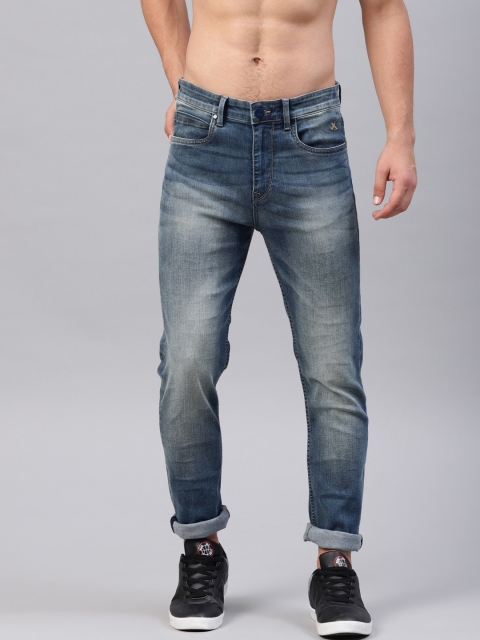 

HRX by Hrithik Roshan Men Blue Slim Fit Mid-Rise Clean Look Stretchable Jeans