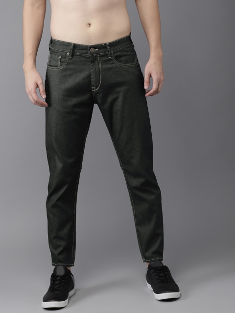

HERE&NOW Men Blue Slim Fit Mid-Rise Clean Look Cropped Jeans