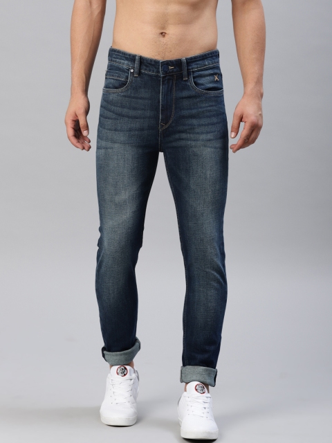 

HRX by Hrithik Roshan Men Blue Slim Fit Mid-Rise Clean Look Stretchable Jeans