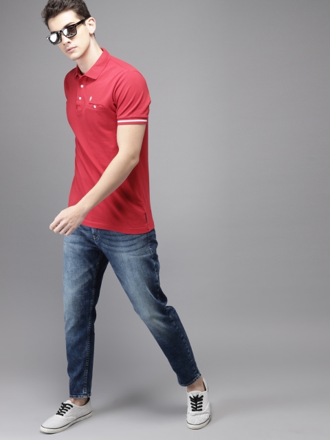 

HERE&NOW Men Blue Slim Fit Mid-Rise Clean Look Stretchable Cropped Jeans