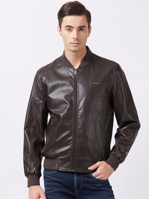 

Killer Men Coffee Brown Self Design Bomber