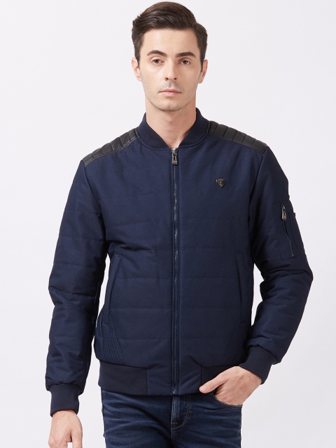 

Killer Men Navy Blue Solid Padded Jacket