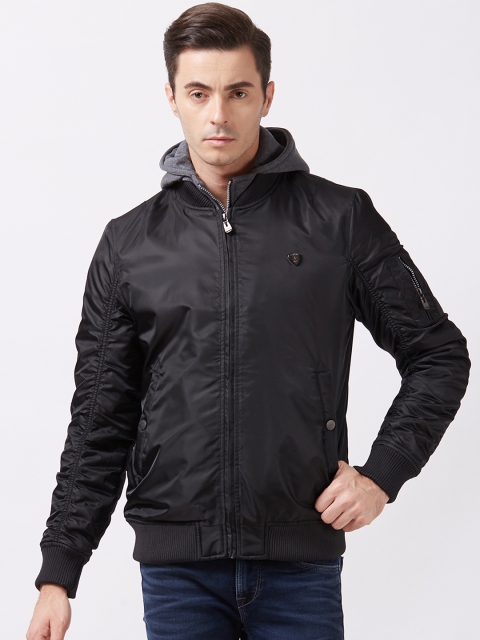 

Killer Men Black Solid Bomber Jacket