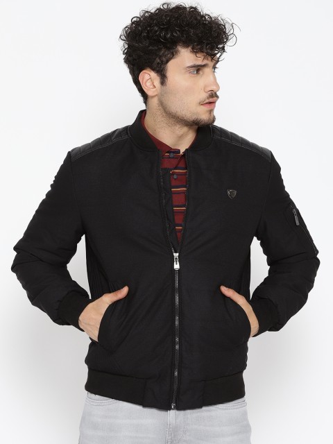 

Killer Men Black Solid Padded Jacket