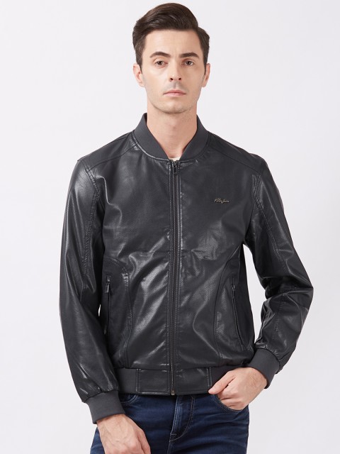 

Killer Men Navy Blue Self Design Bomber