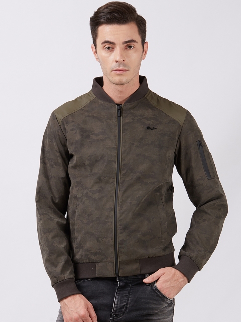 

Killer Men Olive Green Printed Bomber