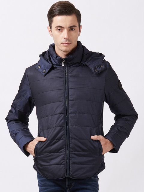 

Killer Men Navy Blue Solid Padded Jacket