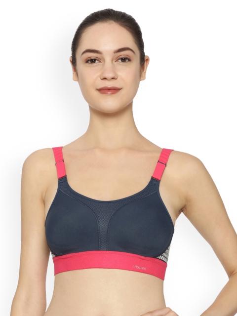 

Triumph Triaction Lite Non Padded Wireless Extreme Bounce Control Sports Bra, Blue