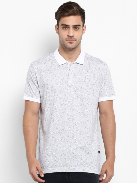 

Parx Men White Printed Polo Collar T-shirt