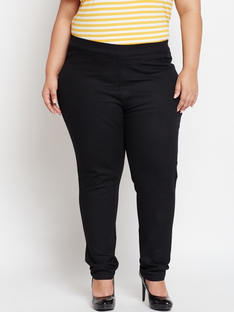 

NuBella Plus Size Women Back Slim Fit Jegging, Black