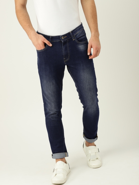 

United Colors of Benetton Men Navy Skinny Fit Mid-Rise Clean Look Stretchable Jeans, Navy blue