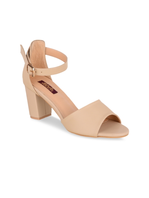 

SHUZ TOUCH Women Beige Solid Sandals