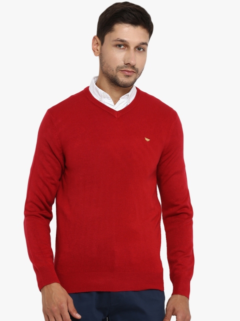 

Red Tape Men Red Solid Pullover