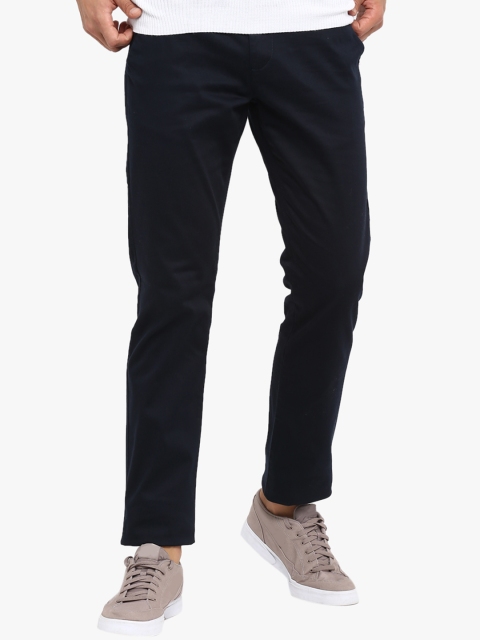

Red Tape Men Navy Blue Slim Fit Solid Chinos