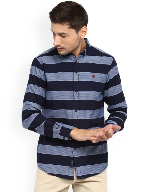 

Red Tape Men Blue Striped Casual Shirt