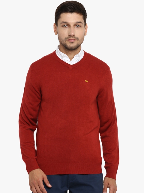 

Red Tape Men Maroon Solid Pullover