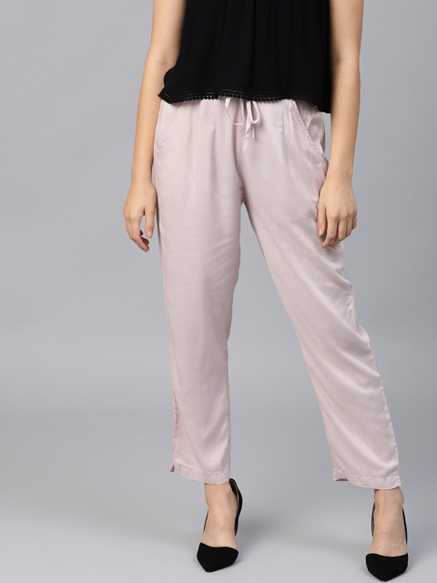 

Shree Women Taupe Solid Trousers