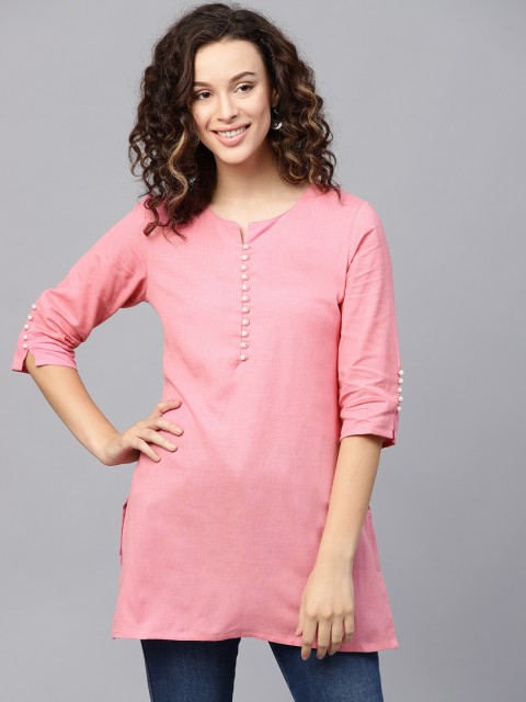 

Shree Pink Solid Tunic