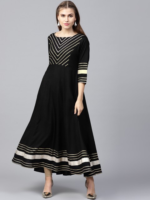 

Varanga Women Black Yoke Design Anarkali Kurta