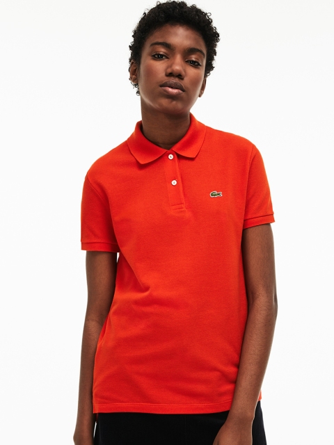 

Lacoste Women Red Classic Fit Soft Cotton Petit Pique Polo