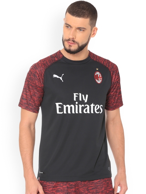 

Puma Men Black Printed AC Milan THIRD Shirt Replica SS with Sponsor Logo