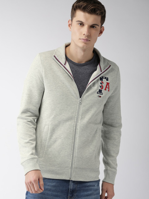

Tommy Hilfiger Men Grey Solid Sweatshirt