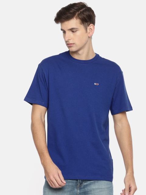 

Tommy Hilfiger Men Blue Solid Round Neck T-shirt