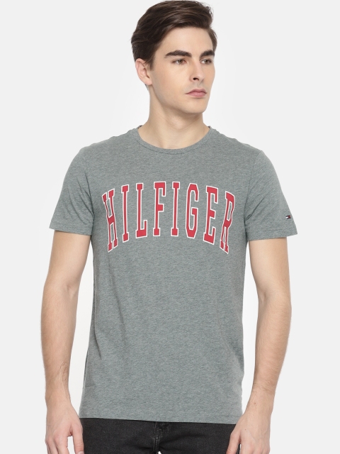 

Tommy Hilfiger Men Grey Printed Round Neck T-shirt