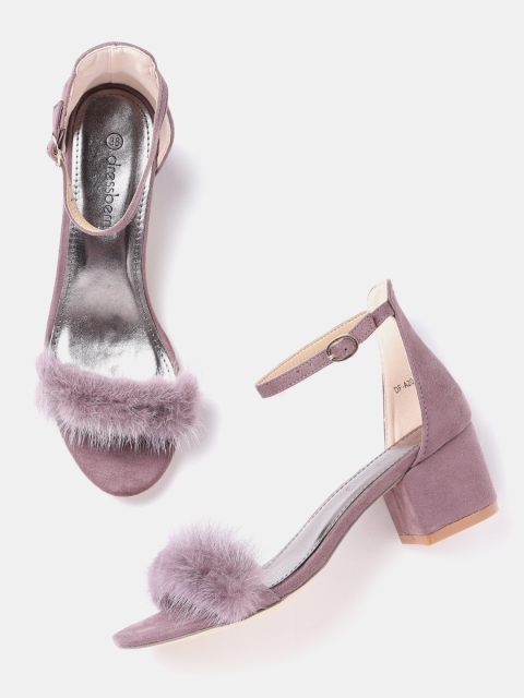 

DressBerry Women Purple Solid Heels