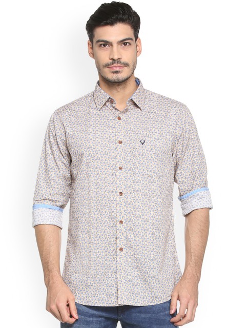 

Allen Solly Men Brown & Blue Slim Fit Casual Shirt