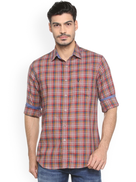 

Allen Solly Men Multicoloured Slim Fit Checked Casual Shirt, Multi