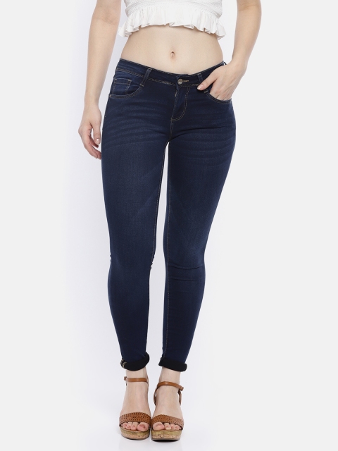 

Kraus Jeans Women K3006 Blue Skinny Fit Mid-Rise Clean Look Stretchable Jeans