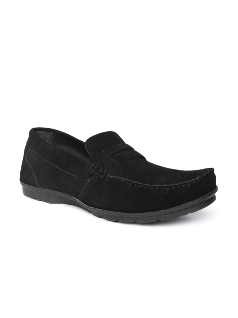 

Ruosh Men Casual Black Suede Driving Shoes