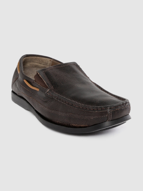 

Ruosh Men Coffee Brown Solid Leather Loafers
