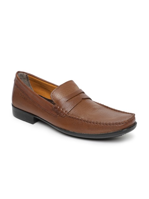 

Ruosh Men Tan Brown Leather Formal Driving Loafers