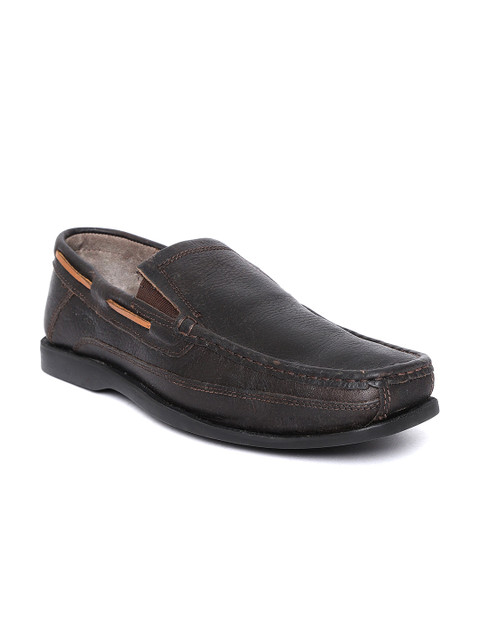 

Ruosh Men Coffee Brown Leather Semiformal Slip-Ons