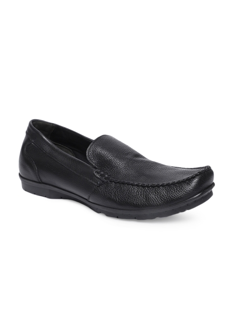 

Ruosh Men Black Leather Loafers