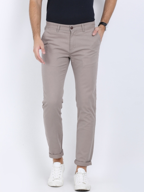 

Crocodile Men Brown Slim Fit Solid Chinos