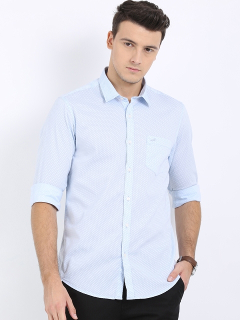 

Crocodile Men Blue Slim Fit Printed Casual Shirt