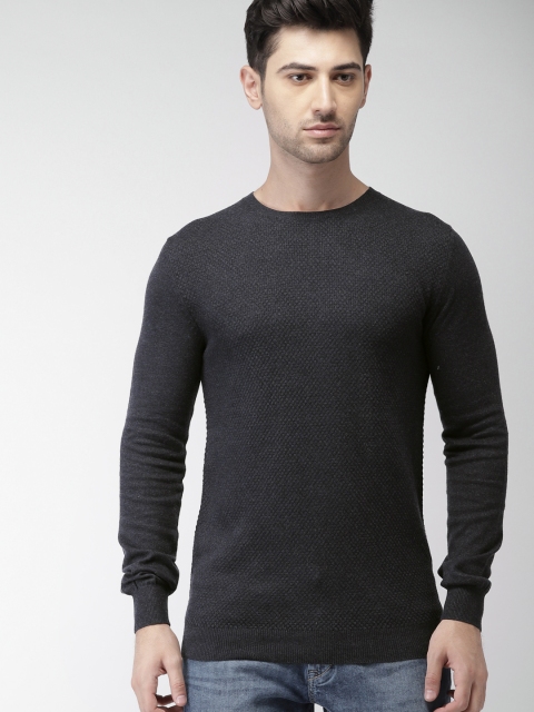 

Celio Men Navy Blue Solid Pullover