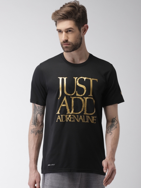 

Nike Men Black Printed DRI-FIT AS M NK DRY TEE LGD ADRENALINE T-shirt