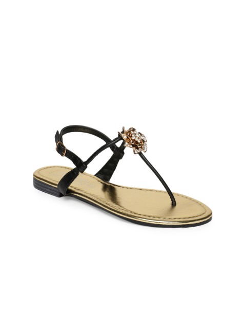 

Truffle Collection Women Black T-Strap Flats