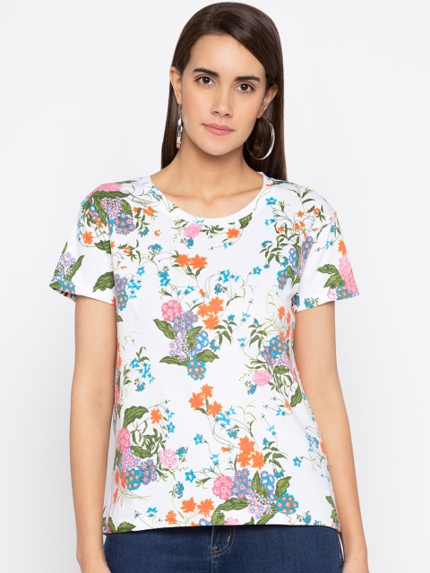 

Globus Women White Printed Pure Cotton Top