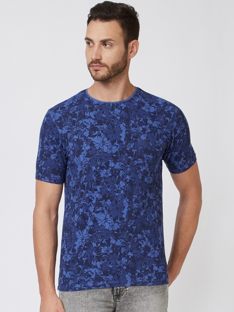 

Killer Men Navy Blue Printed Round Neck T-shirt